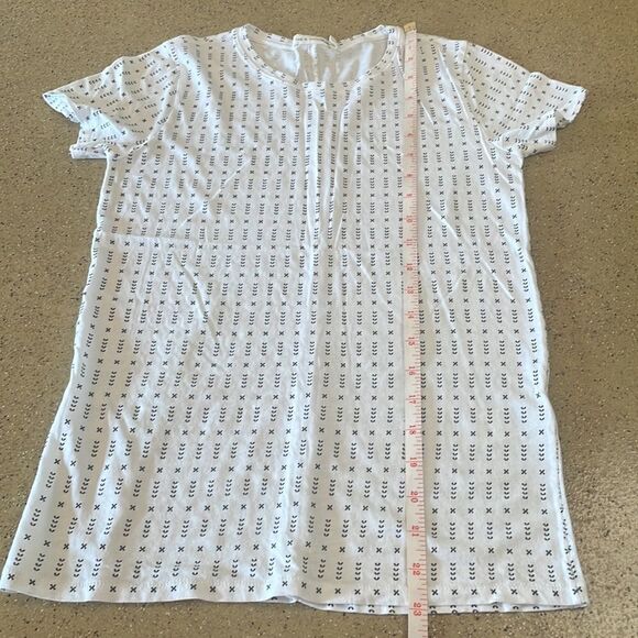 Rag & Bone Jeans Tissue Weight White Printed T-Shirt sz XS - Picture 14 of 15